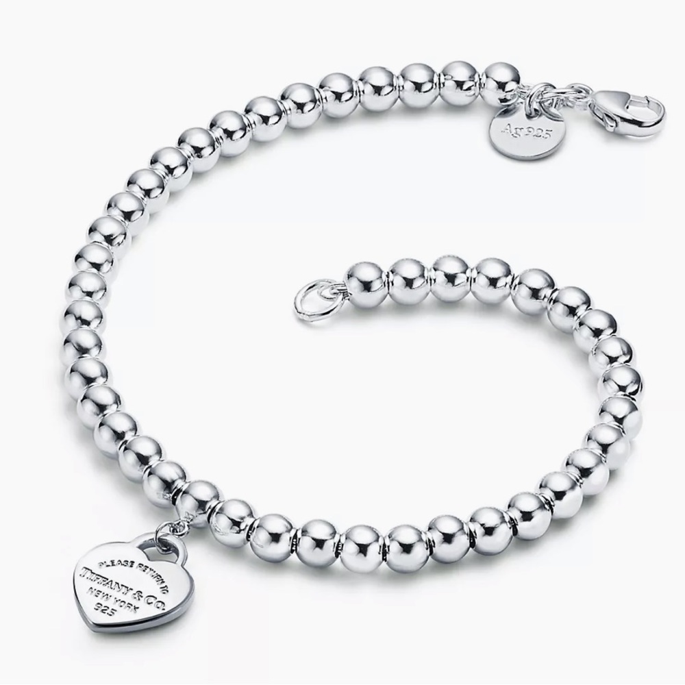 Tiffany & Co Heart Tag Bead Bracelet